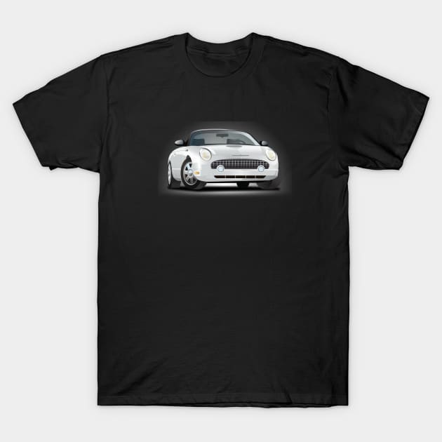 2002-2005 Ford Thunderbird White T-Shirt by PauHanaDesign